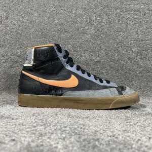 Nike Blazer Mid 77 D07397-991 Men's Sz 12.5 Blue Black Leather Hi Top Shoes Used